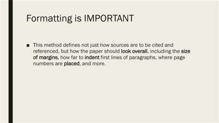 Why is formatting so important?